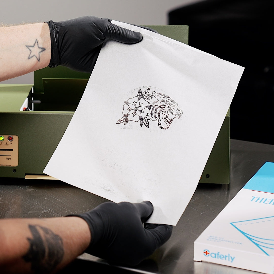 Saferly Tattoo Thermal Image Copier Stencil Paper — 8-1/2" x 11” — 100 Sheets
